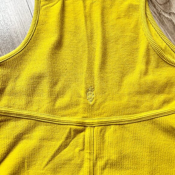 Free People Movement Headstart Corset Style Tank in Yellow Sulfur Size L - Picture 5 of 5
